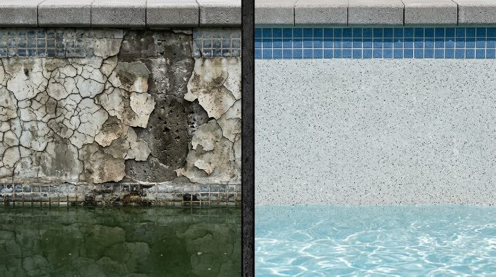 Pool Resurfacing before and after — Cary, NC
