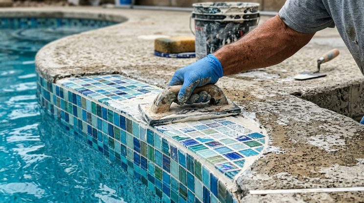 Pool Tile & Coping Repair project detail — Cary, NC