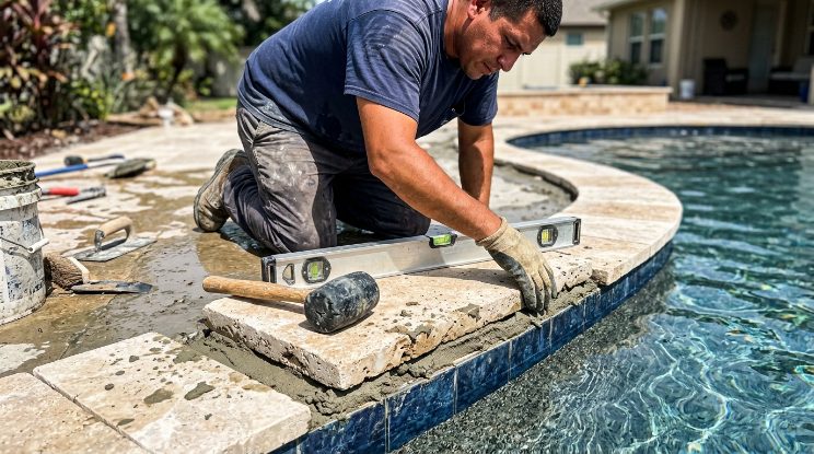 Pool Tile & Coping Repair project detail — Cary, NC